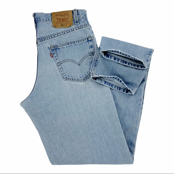 Vintage Levi’s 550 Made in the USA Relaxed Fit Light Wash W33 L35.5 - Picture 14 of 16